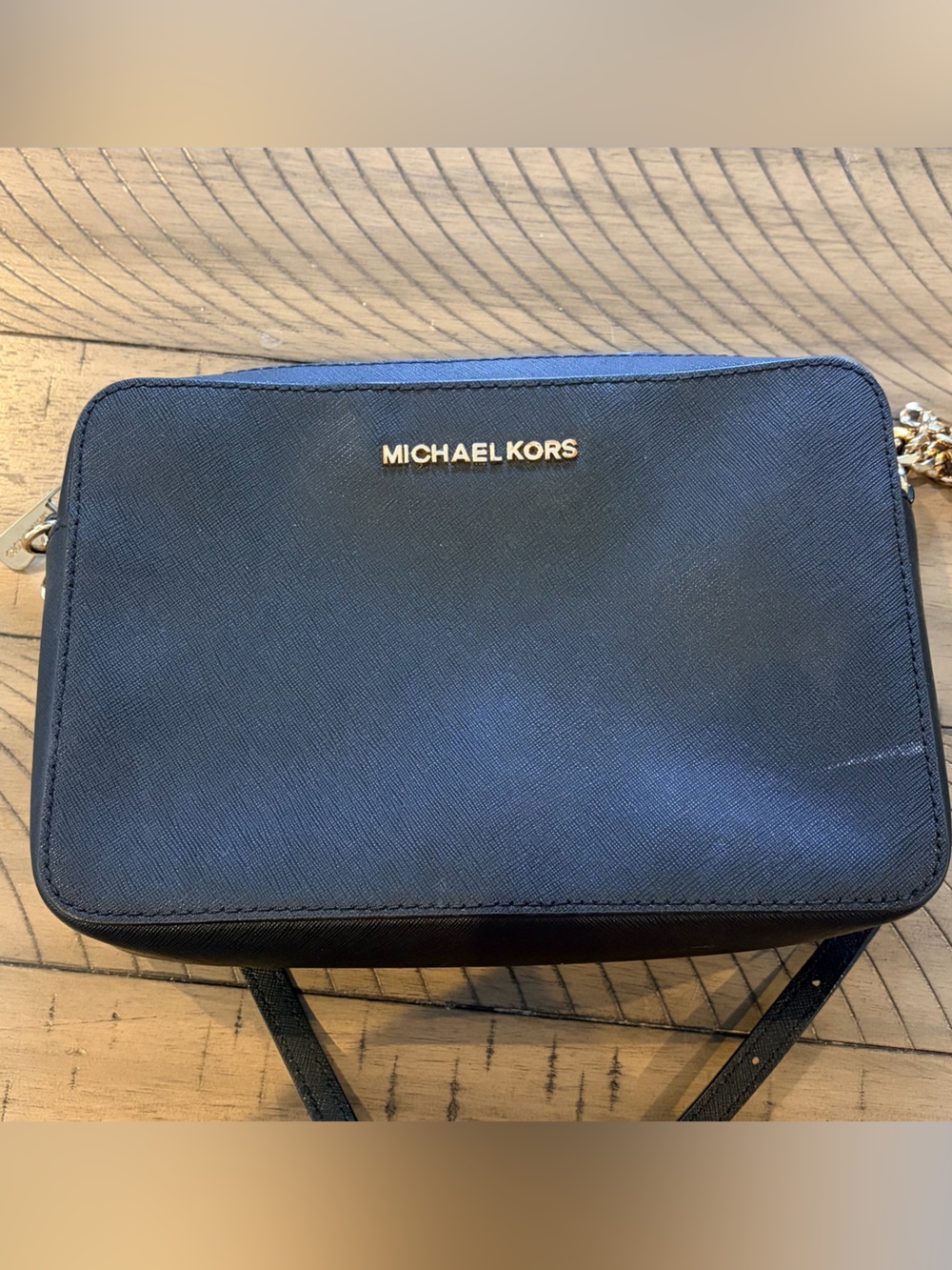 Michael Kors black Saffiano Crossbody Bag